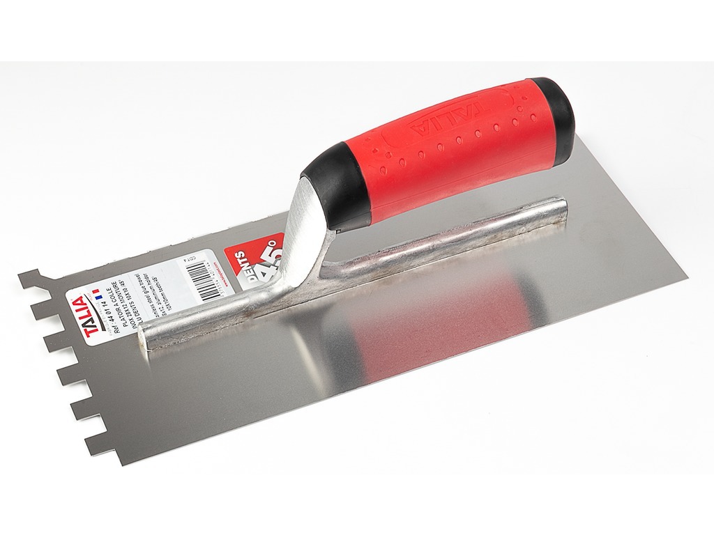 Platoir à colle INOX dents 45°