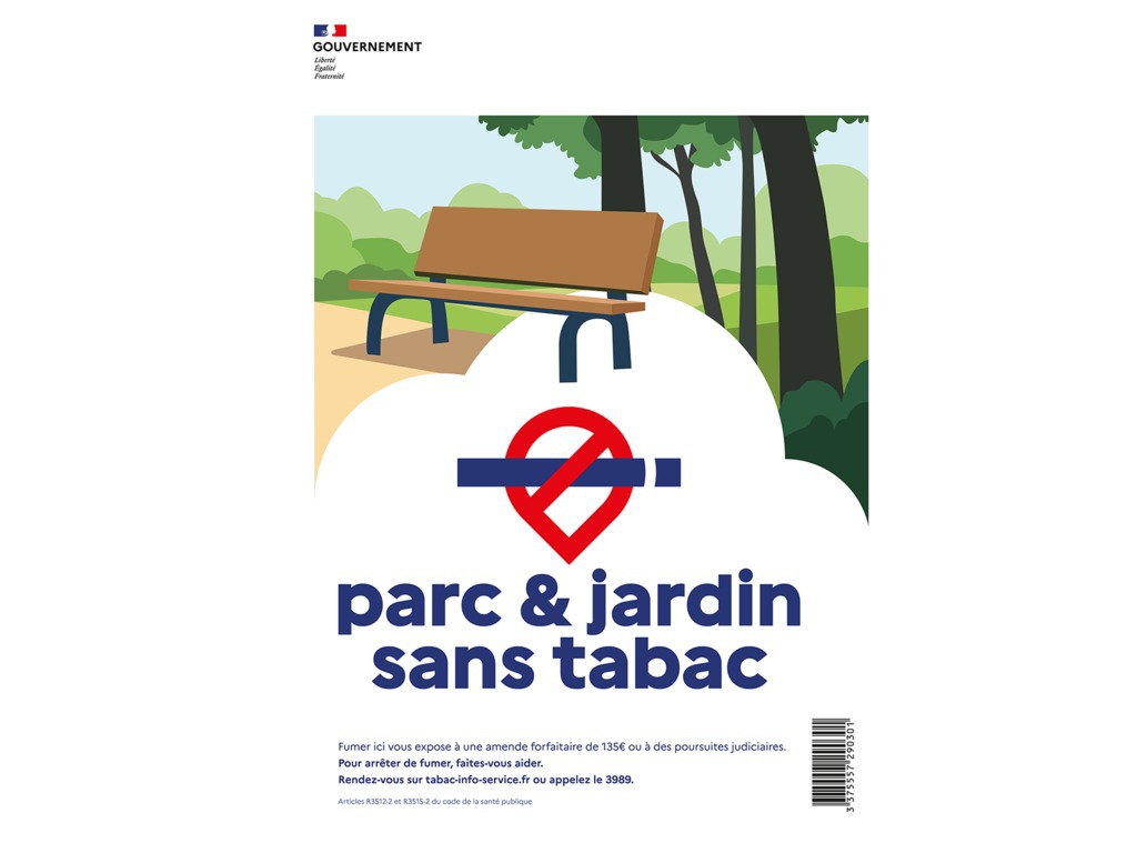 Parc et jardin sans tabac