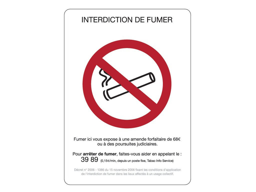 Interdiction de fumer + Décret