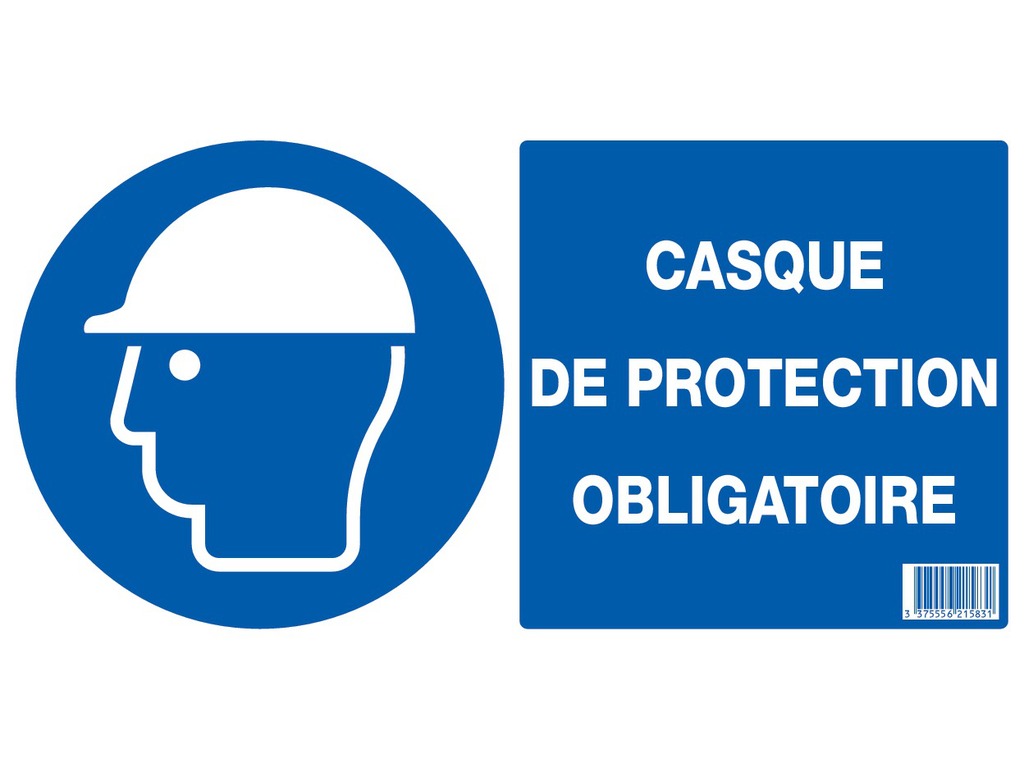 Casque de protection obligatoire