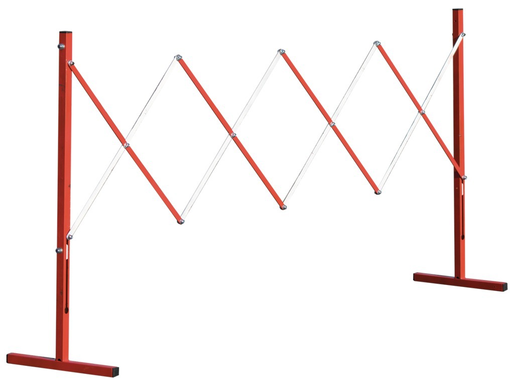 Barrière Extensible en acier mobile ou fixe 4 meters Rouge Blanc