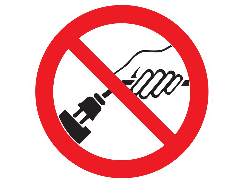 Interdit de retirer la prise