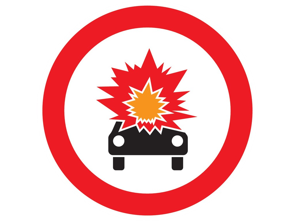 Transports interdit de produits explosifs, inflammables