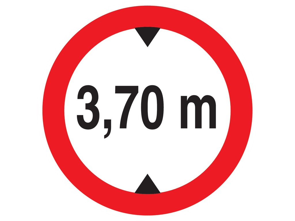 Interdit aux véhic. de plus de 3,70 m de haut
