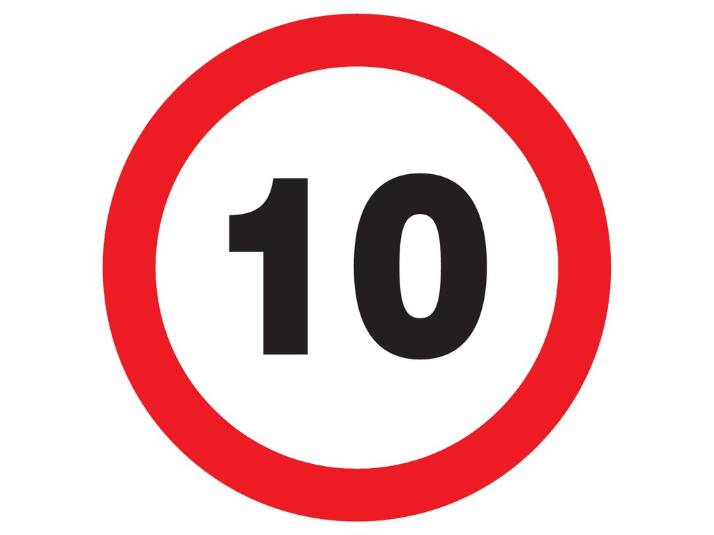 Interdit de rouler à plus de 10 km/h