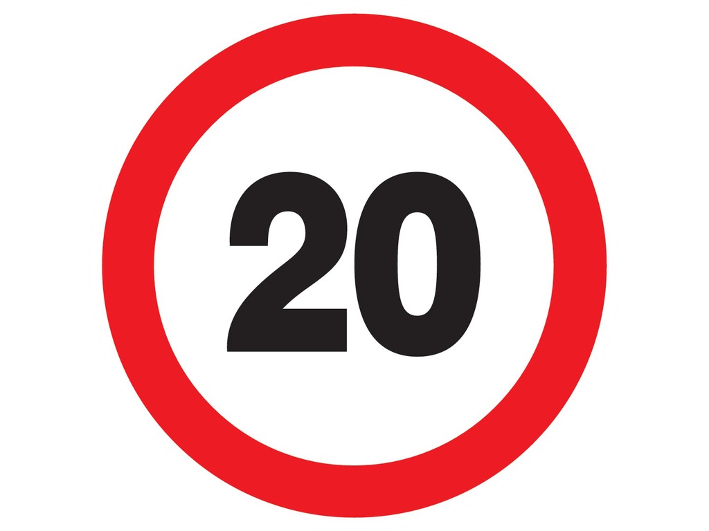 Interdit de rouler à plus de 20 km/h