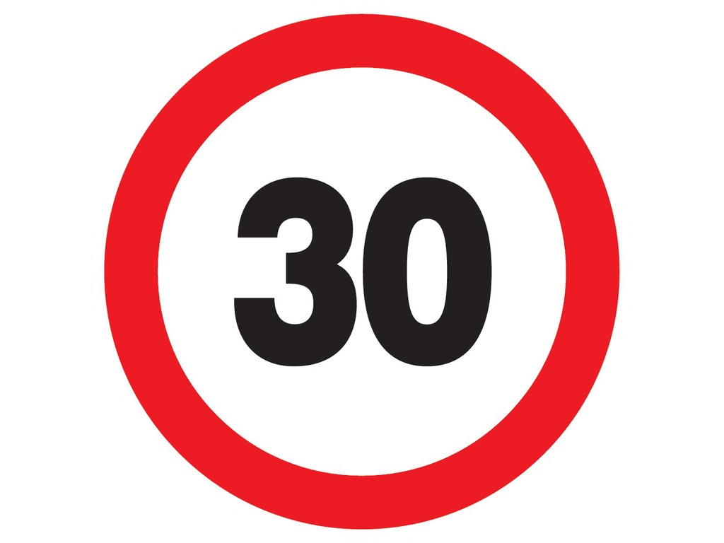 Interdit de rouler à plus de 30 km/h