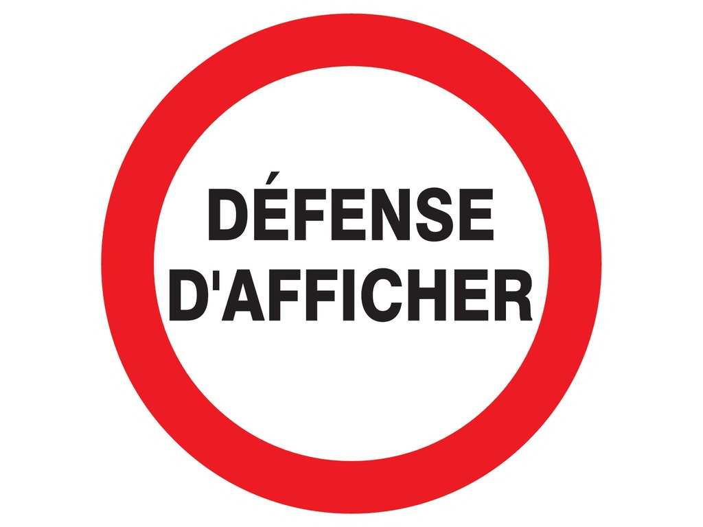 Défense d’afficher