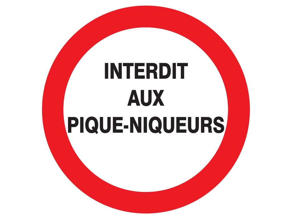 Interdit aux pique-niqueurs