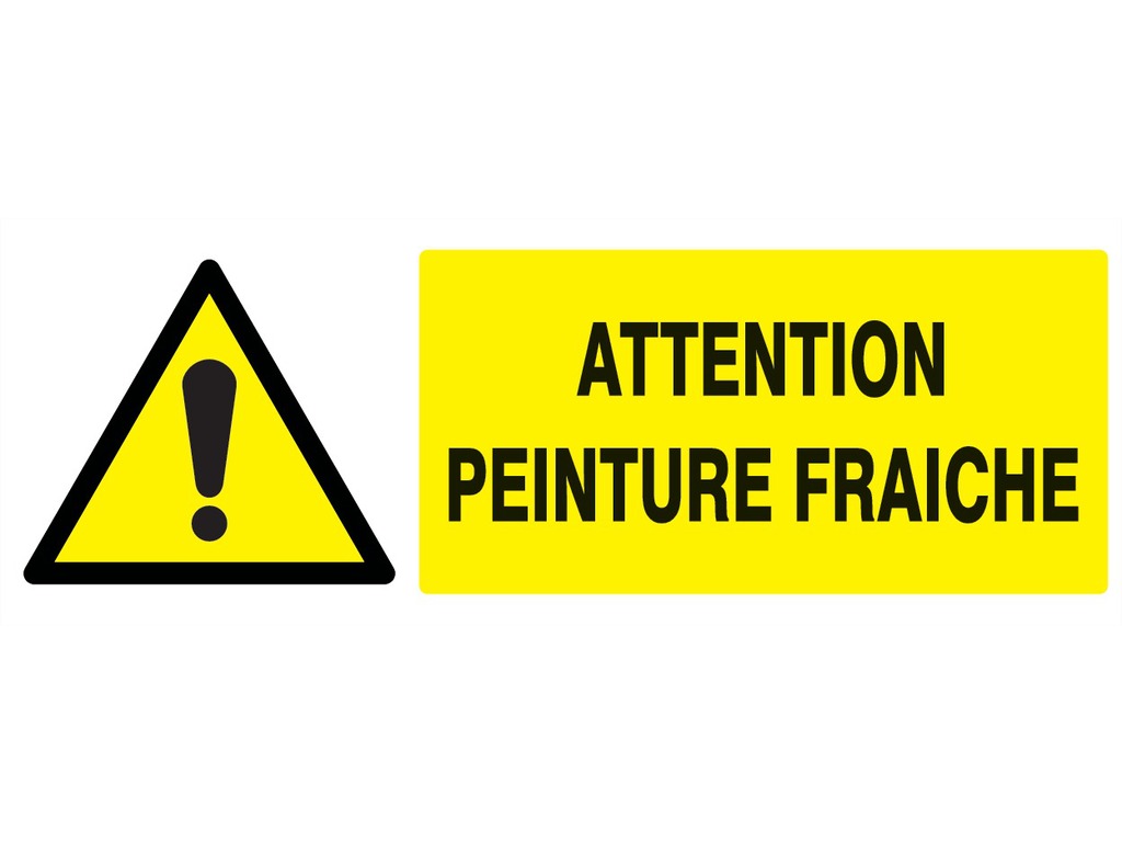 Danger attention peinture fraîche