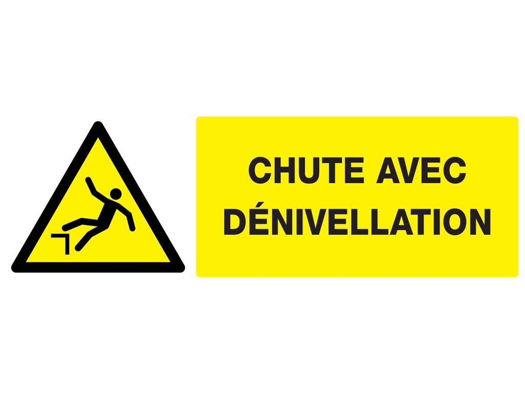 Danger chute avec dénivellation