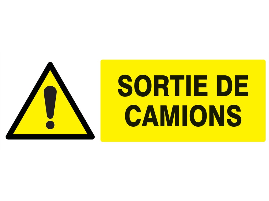 Danger sortie de camions