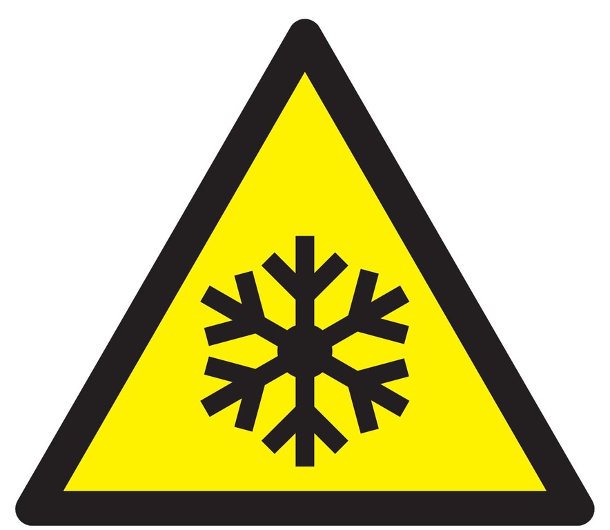 Danger, basses températures, conditions de gel
