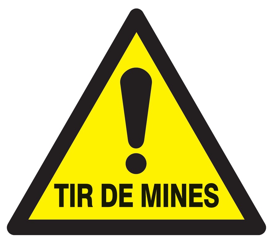 Danger tir de mines