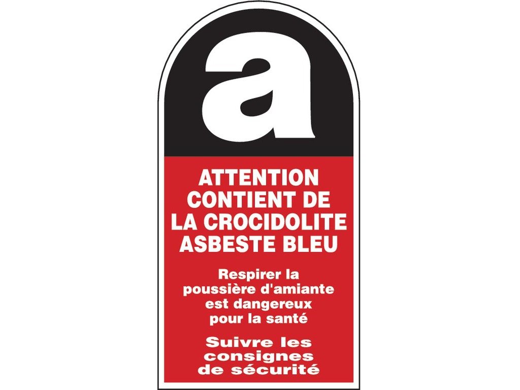 Attention contient de la crocidolite