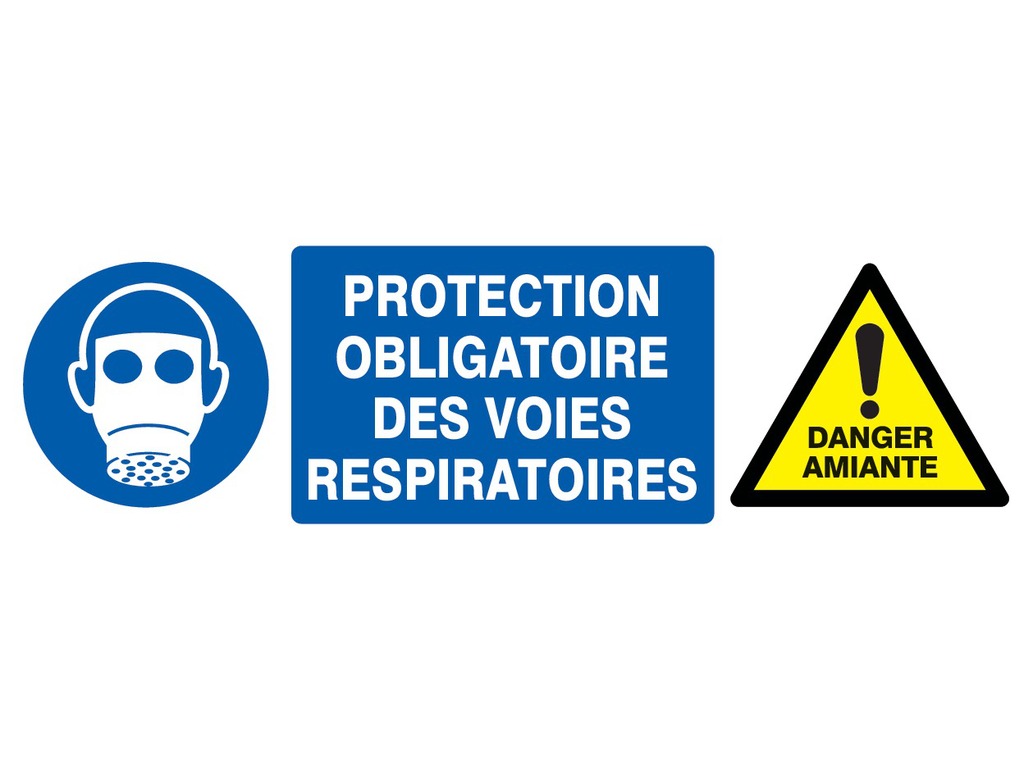 Protection obligatoire des voies respiratoires + Danger amiante