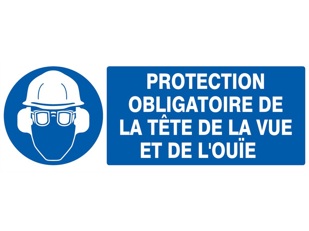 Protection obligatoire de la tête de la vue et de l’ouïe