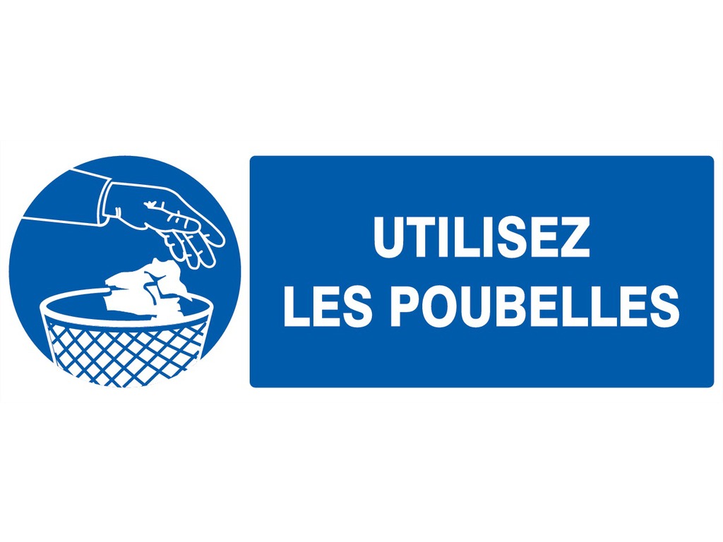 Utilisez les poubelles