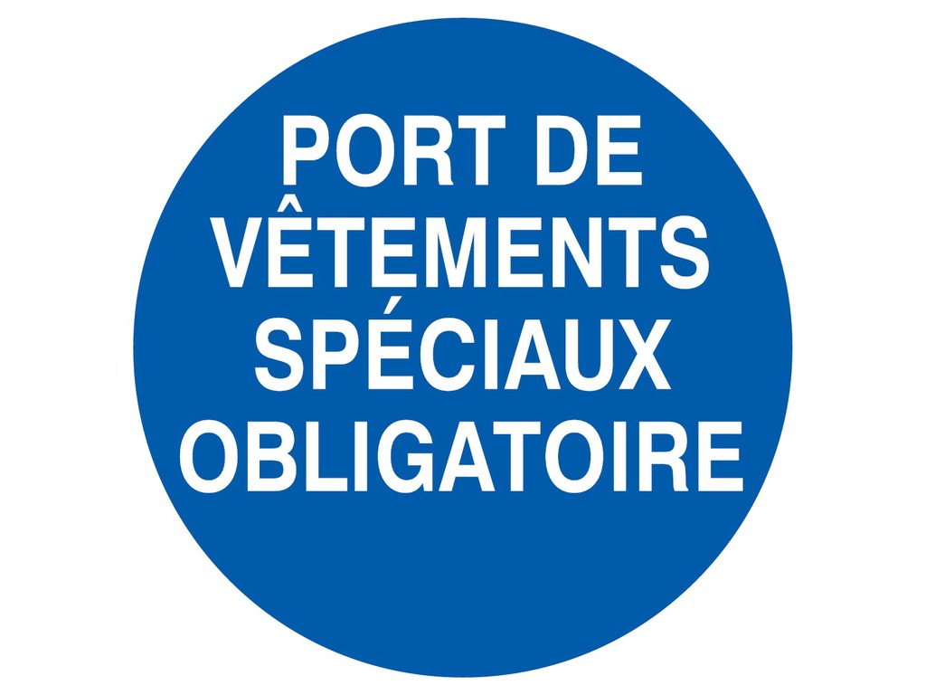 Port vêtements spéciaux obligatoire