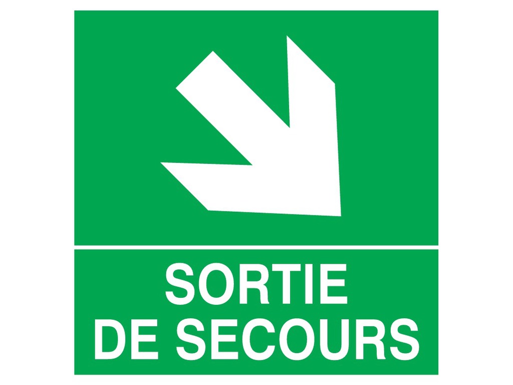 Sortie de secours en bas à droite