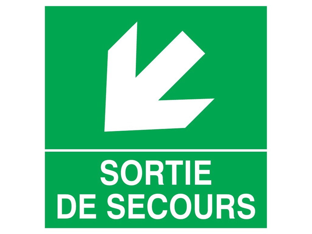 Sortie de secours en bas à gauche