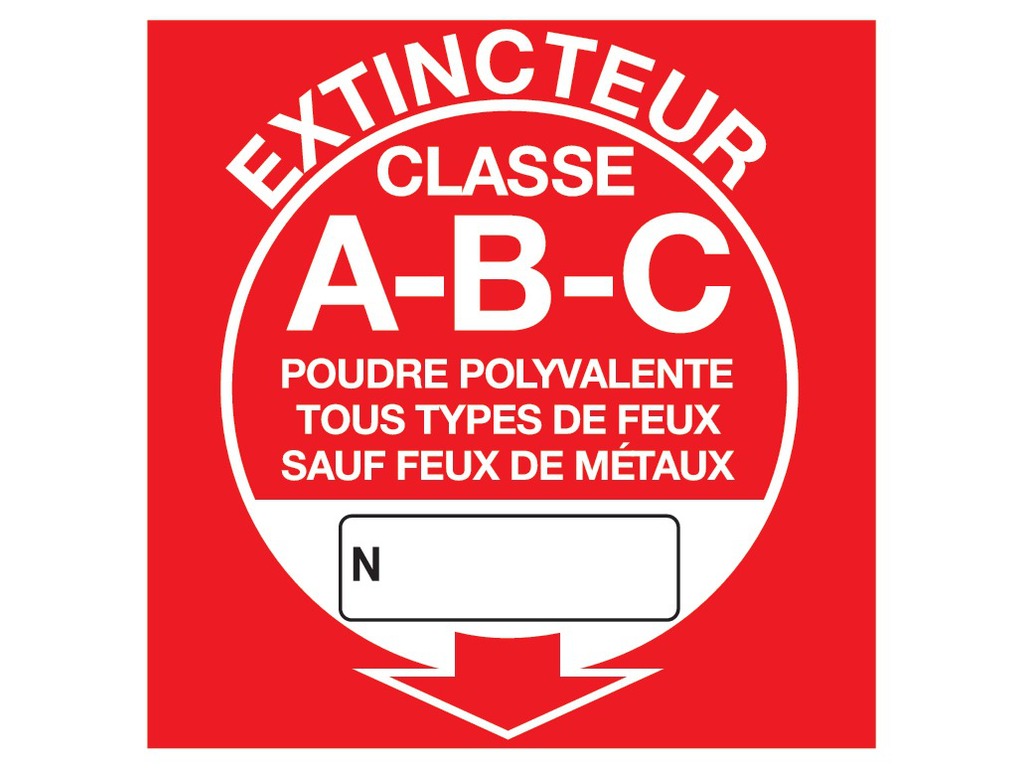 Extincteur classe A-B-C