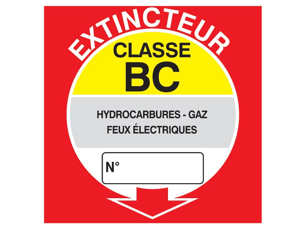 Extincteur classe BC