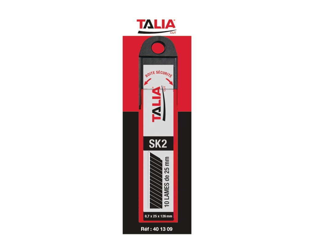 10 Lames SK2 sécables en tube pour cutter pro 25 mm - TALIAPLAST