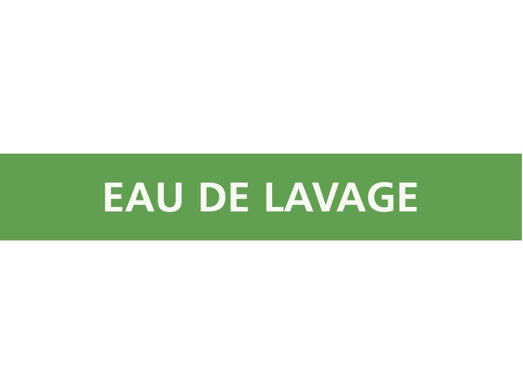 Eau de lavage