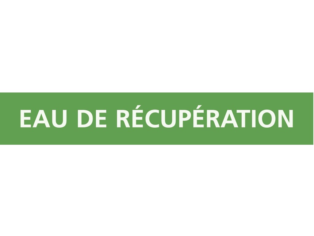 Eau de récupération