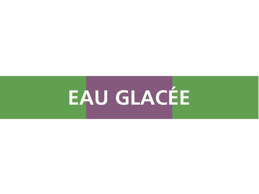 Eau glacée