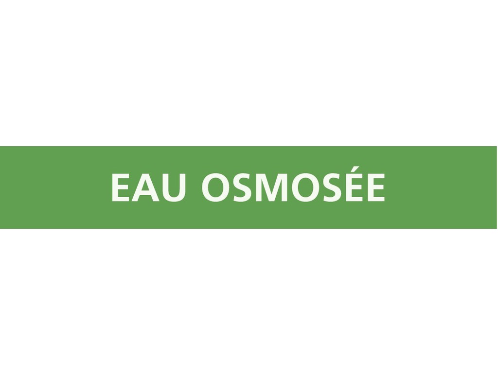 Eau osmosée