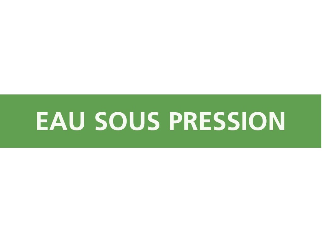 Eau sous pression