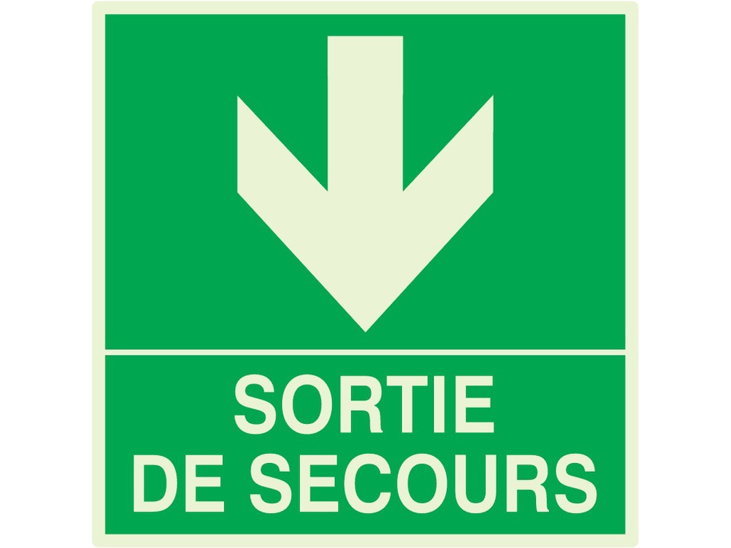 Sortie de secours en bas