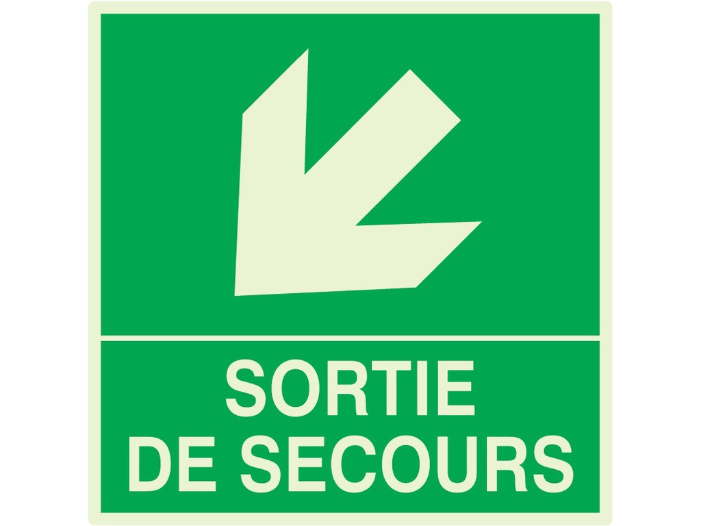 Sortie de secours en bas à gauche