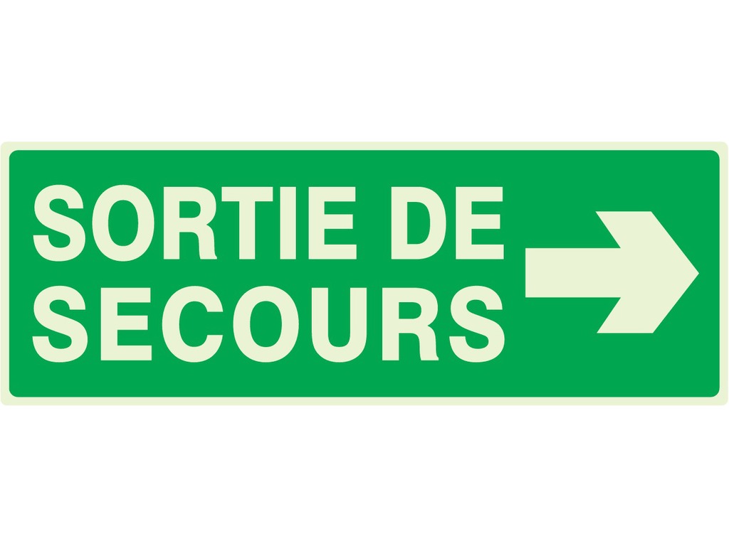 Sortie secours flèche à droite