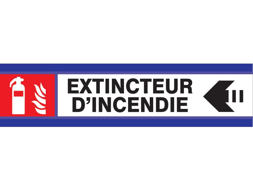 Extincteur flèche à gauche