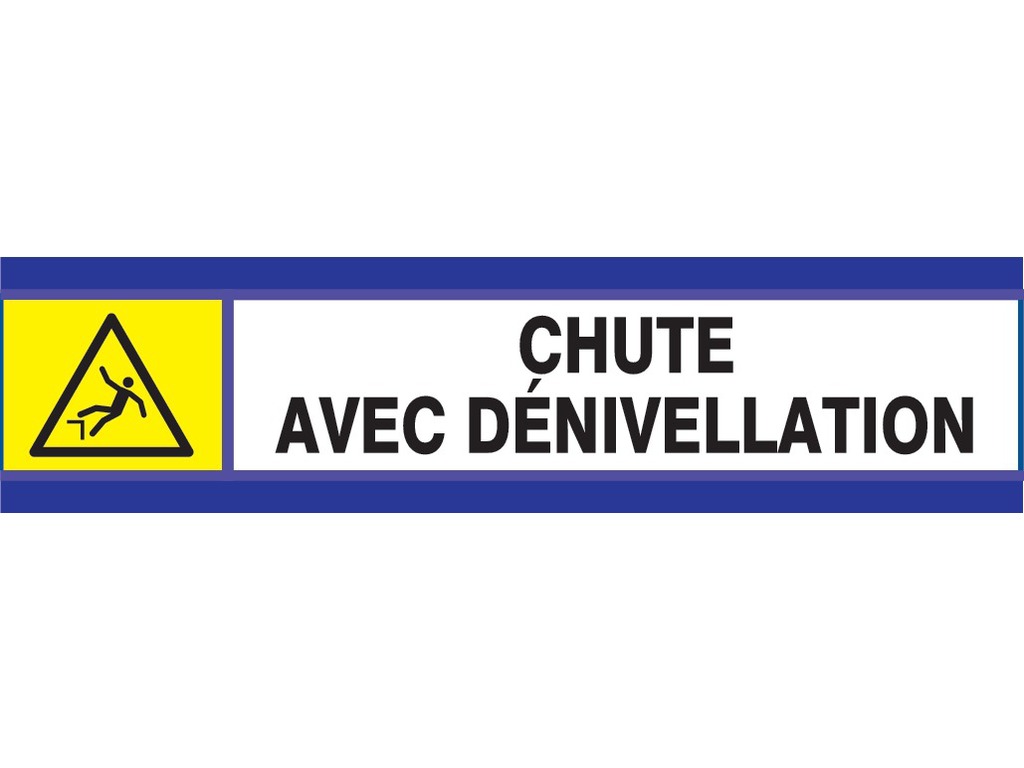 Danger chute avec dénivellation