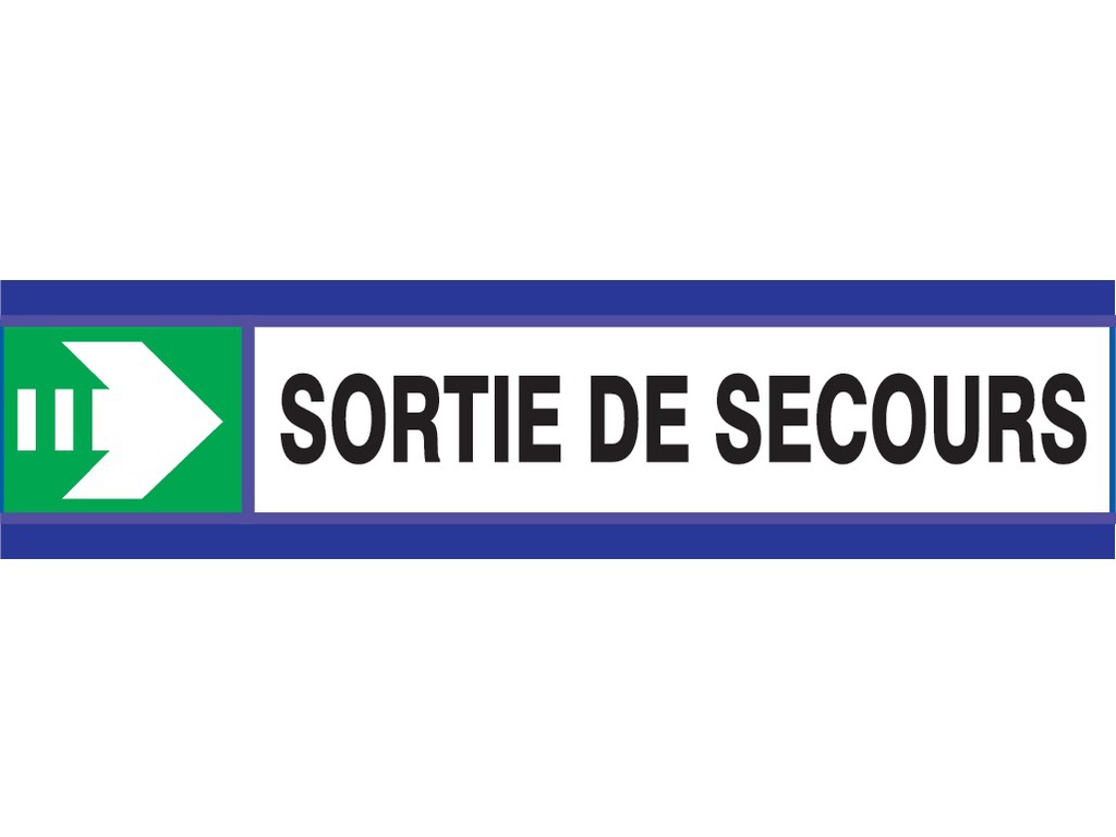 Sortie secours flèche à droite