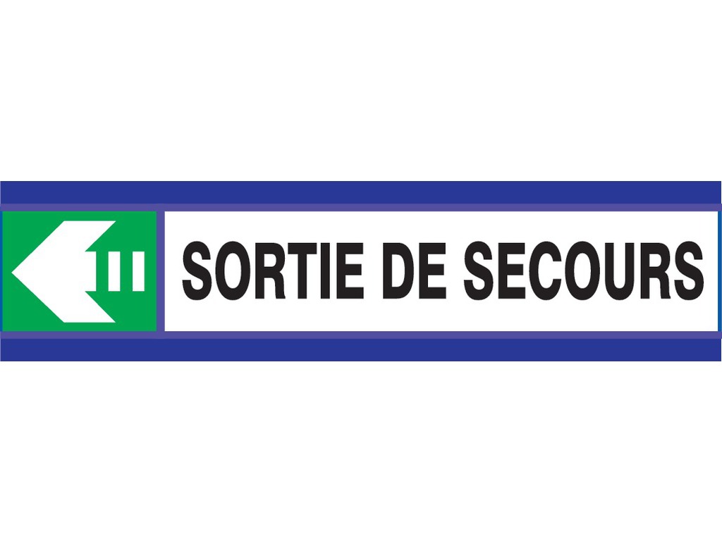 Sortie secours flèche à gauche