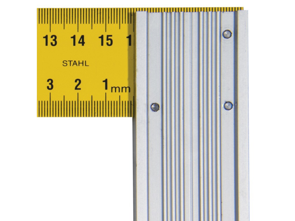 Équerre droite lame acier talon alu