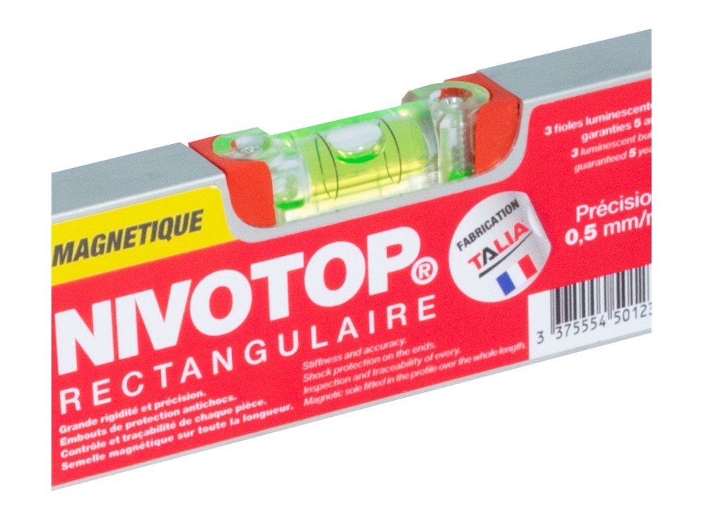 Nivotop® ALU rectangulaire entièrement magnétique