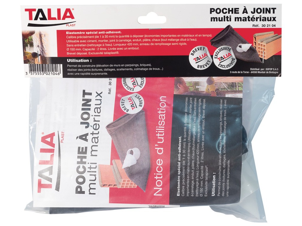 Poche à Joint Multi Matériaux Talia avec Embout Conique 2 Litres