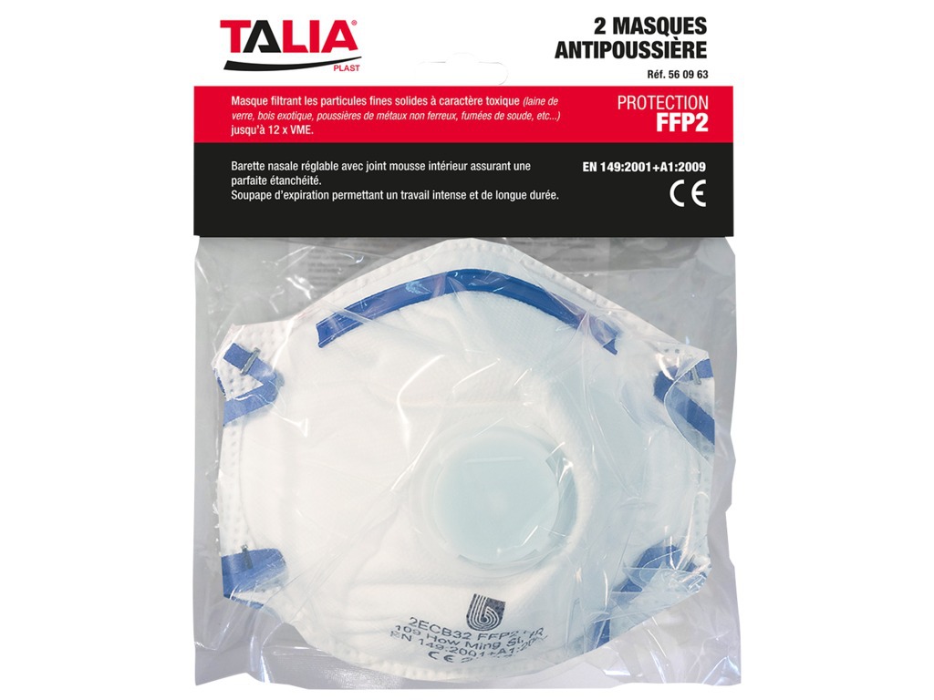 Masque antipoussière FFP2