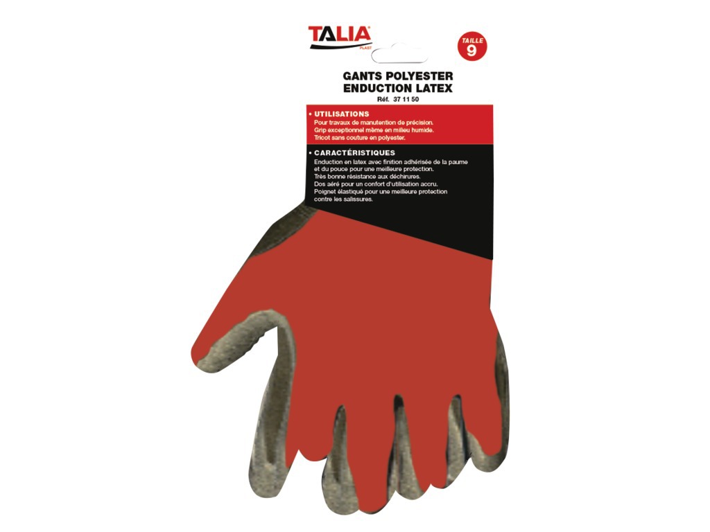 Gants polyester enduction latex