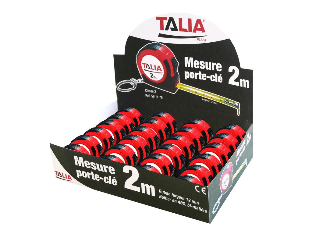 Keyring tape measure 2 m