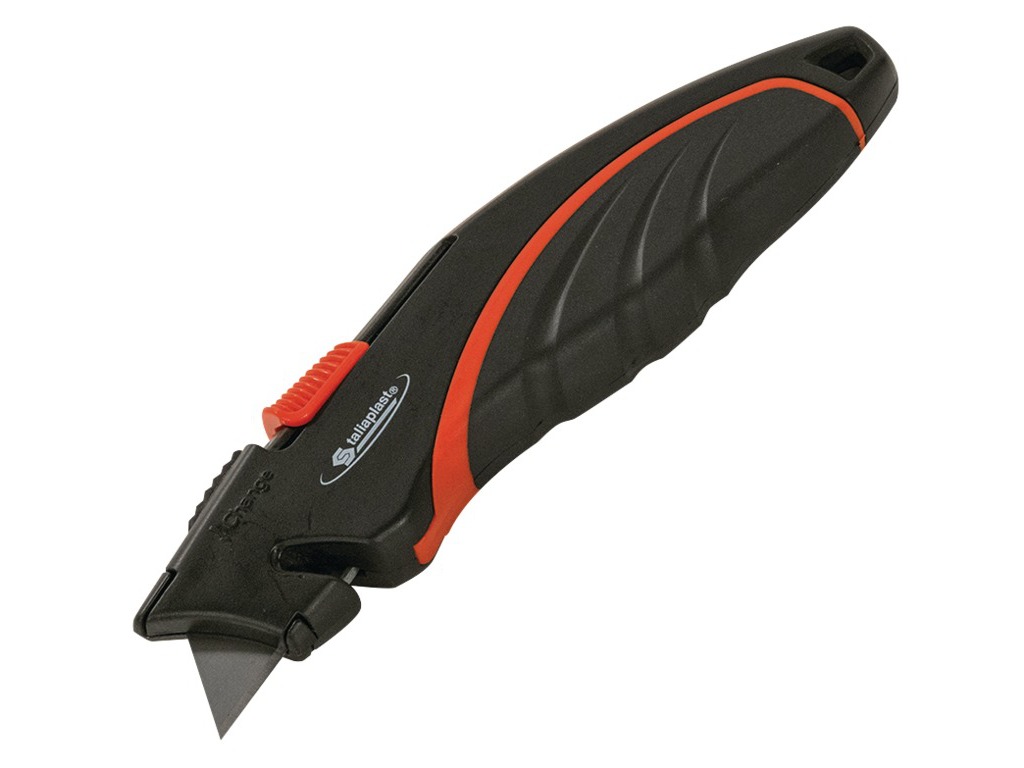 Wedo 783009 – Cutter Professionnel 9 Mm – Guide-lame Métal – Avec 2 Lames De Rechange – Rouge/noir