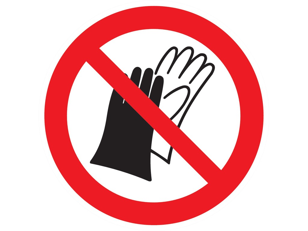 Port de gants interdit