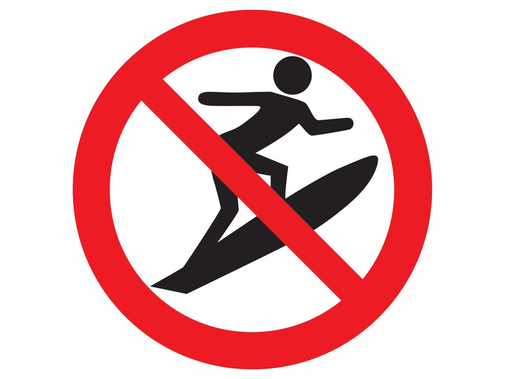 Sports de glisse interdits