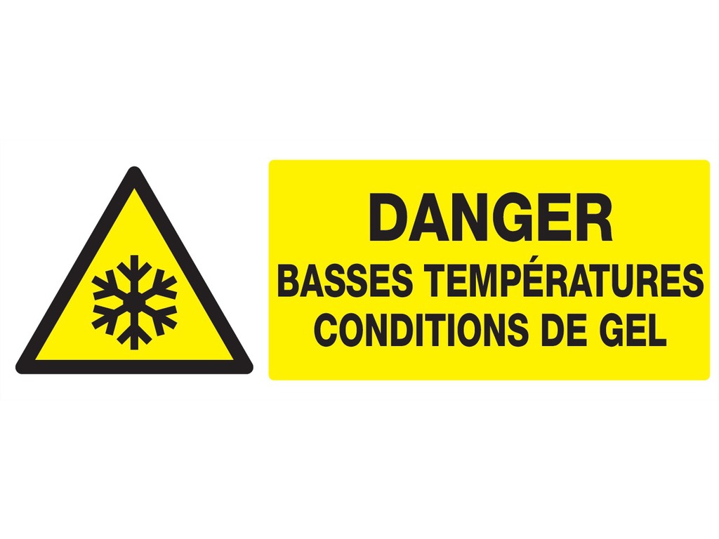 Danger basses températures, conditions de gel